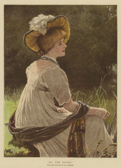 Au bord de la rivière - Robert James Gordon